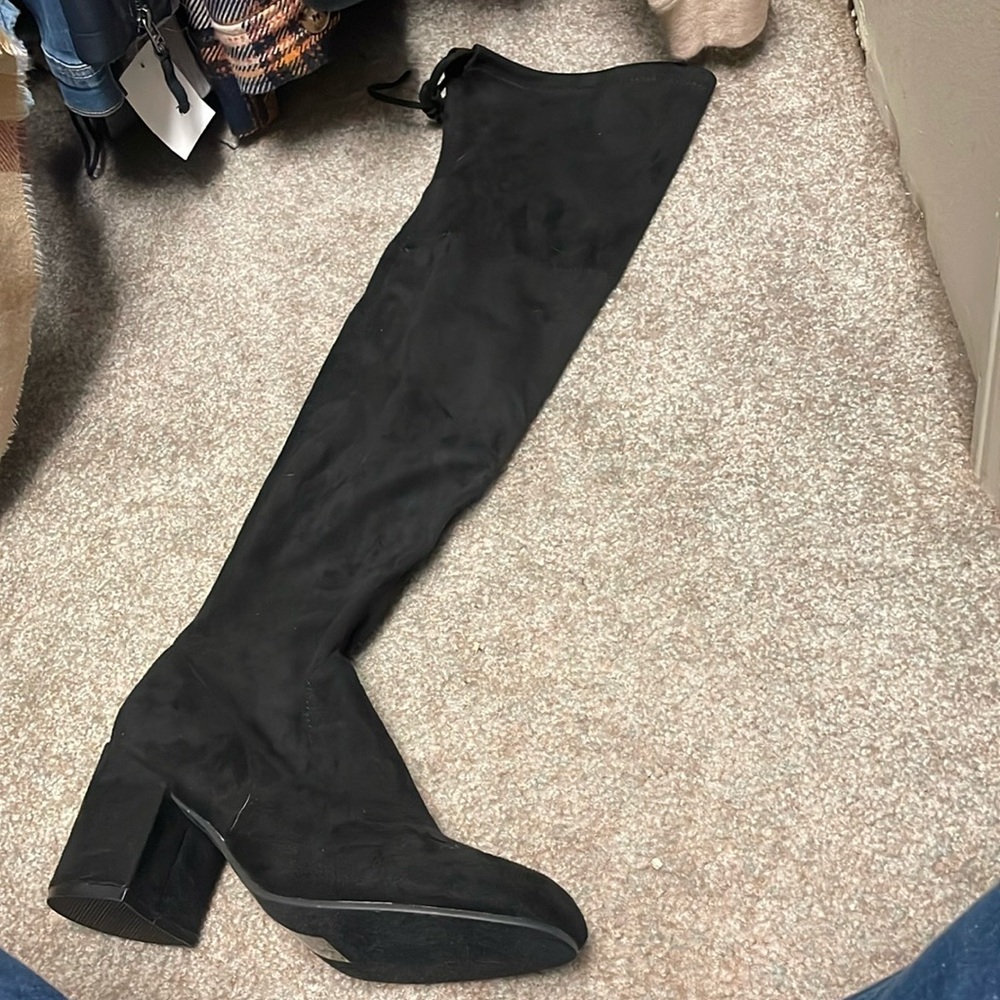 Catherine Malandrino Porcha Black Suede Over the Knee Boots